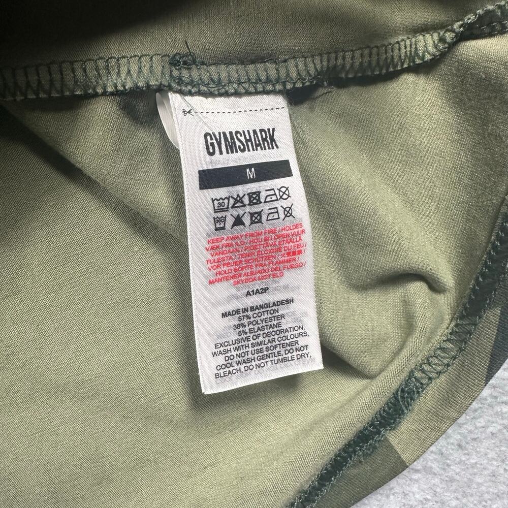 Gymshark Critical Slim Fit Knit Tank Mens Medium Green Camo - Picture 4 of 4